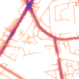 Daytime road noise heatmap for TW2 7AE