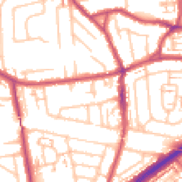 Daytime road noise heatmap for TW2 7BE