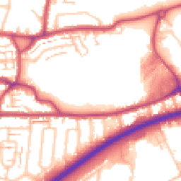Daytime road noise heatmap for TW2 7DG