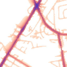 Daytime road noise heatmap for TW2 7EJ