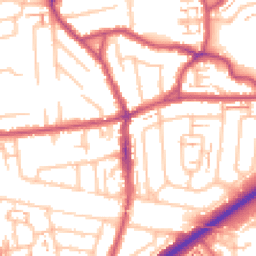 Daytime road noise heatmap for TW2 7LA
