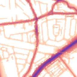 Daytime road noise heatmap for TW2 7LD