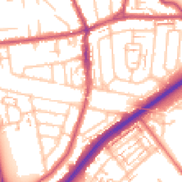 Daytime road noise heatmap for TW2 7LG