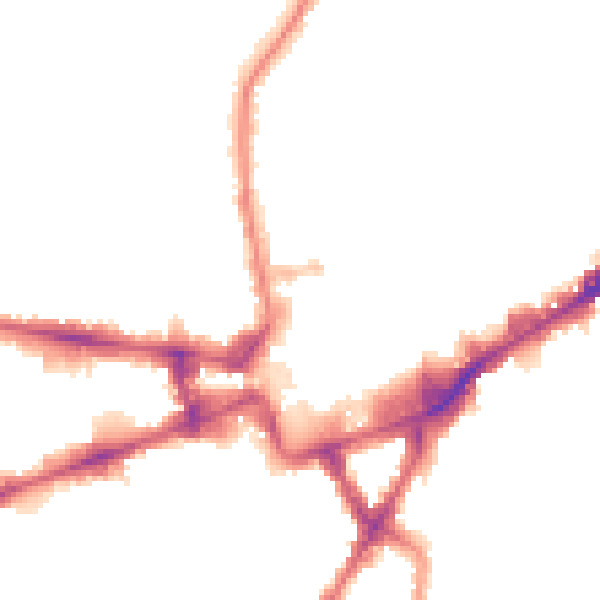 Night-time road noise heatmap for TW3 1AR