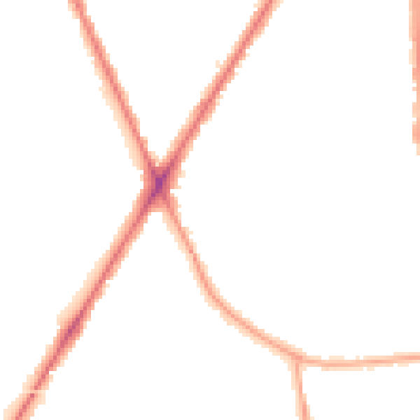 Night-time road noise heatmap for TW3 3UJ
