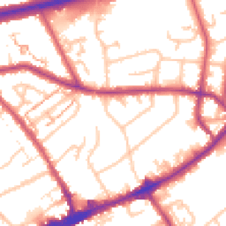 Daytime road noise heatmap for TW7 4AY