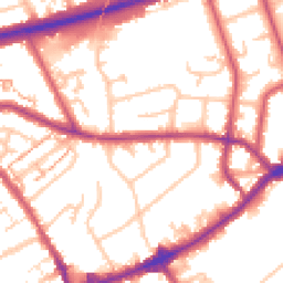 Daytime road noise heatmap for TW7 4BA