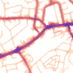 Daytime road noise heatmap for TW7 4EY