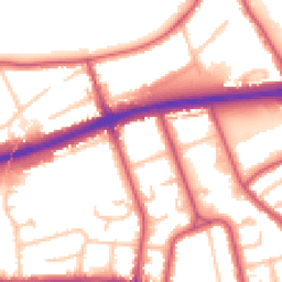 Daytime road noise heatmap for TW7 4QA