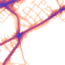 Daytime road noise heatmap for TW7 5BJ