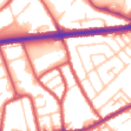 Daytime road noise heatmap for TW7 5DY
