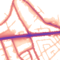 Daytime road noise heatmap for TW7 5EL