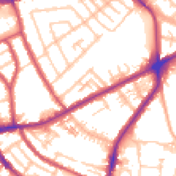 Daytime road noise heatmap for TW7 5EN