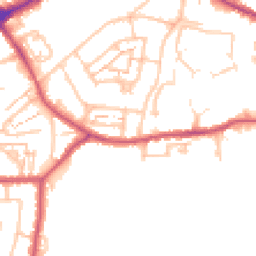 Daytime road noise heatmap for TW7 6LE