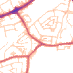 Daytime road noise heatmap for TW7 6LZ