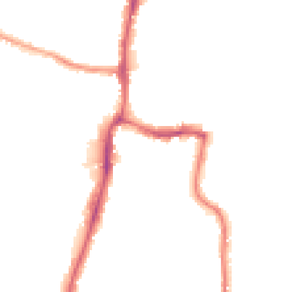 Night-time road noise heatmap for TW7 7AD