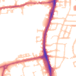 Daytime road noise heatmap for TW7 7EW