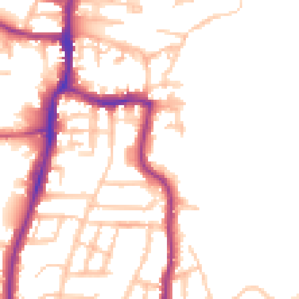 Daytime road noise heatmap for TW7 7FF
