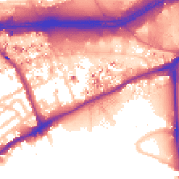 Daytime road noise heatmap for TW8 0AZ