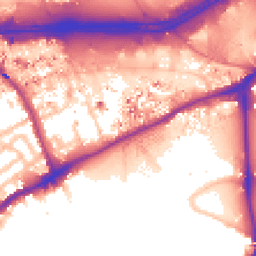Daytime road noise heatmap for TW8 0BE