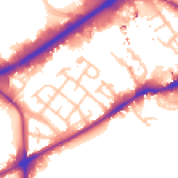 Daytime road noise heatmap for TW8 8NQ