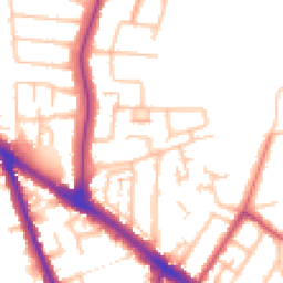 Daytime road noise heatmap for UB10 0DE