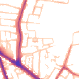 Daytime road noise heatmap for UB10 0DN