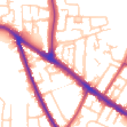 Daytime road noise heatmap for UB10 0EA