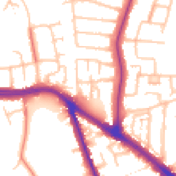 Daytime road noise heatmap for UB10 0LB