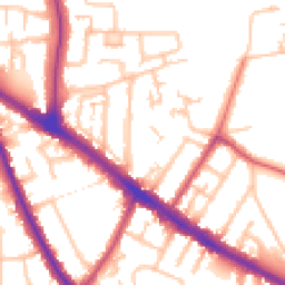 Daytime road noise heatmap for UB10 0WT