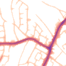 Daytime road noise heatmap for UB10 8BH