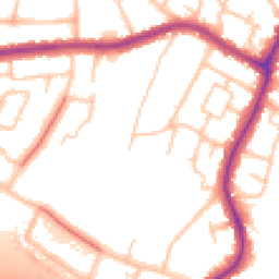 Daytime road noise heatmap for UB10 8NT