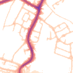 Daytime road noise heatmap for UB10 8RA