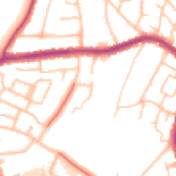 Daytime road noise heatmap for UB10 8SJ
