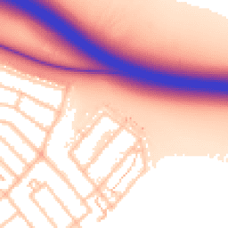 Daytime road noise heatmap for UB10 9EF
