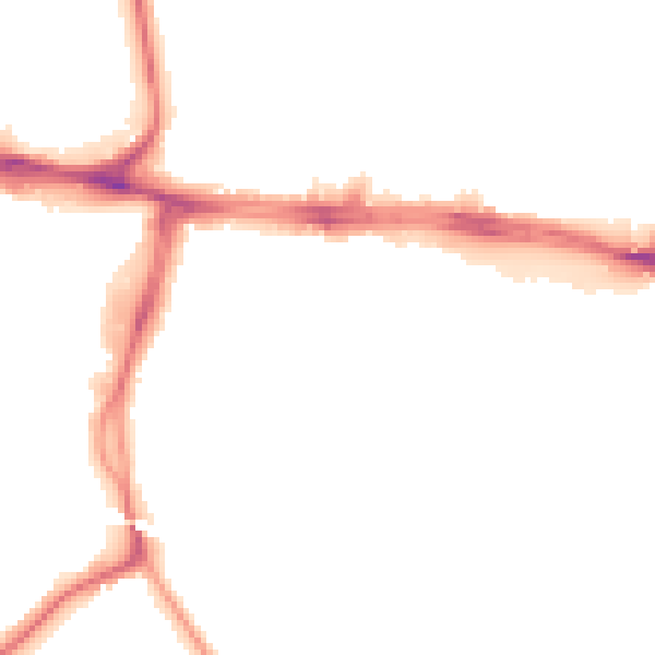Night-time road noise heatmap for UB2 4AF