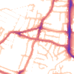 Daytime road noise heatmap for UB2 4DD