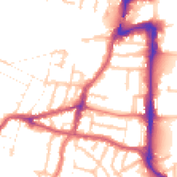 Daytime road noise heatmap for UB2 4DF