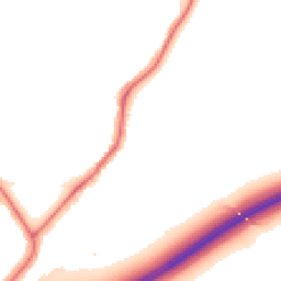 Night-time road noise heatmap for UB2 4LZ