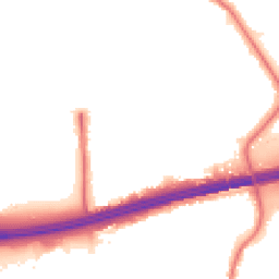 Night-time road noise heatmap for UB2 5SJ