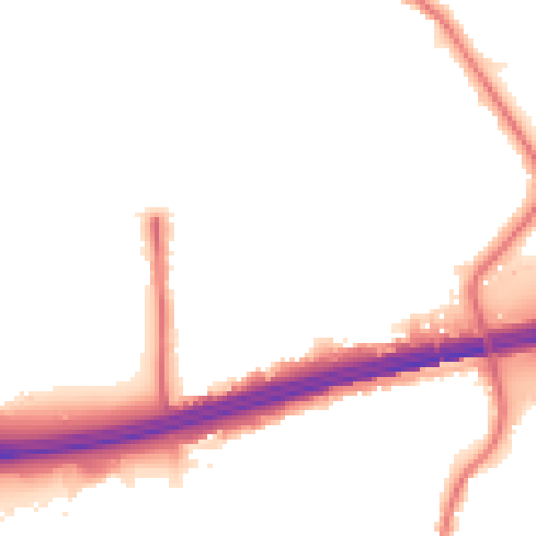 Night-time road noise heatmap for UB2 5SJ