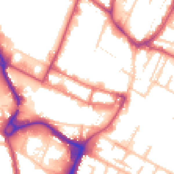 Daytime road noise heatmap for UB3 1BA