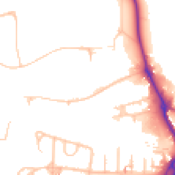 Daytime road noise heatmap for UB3 1EY