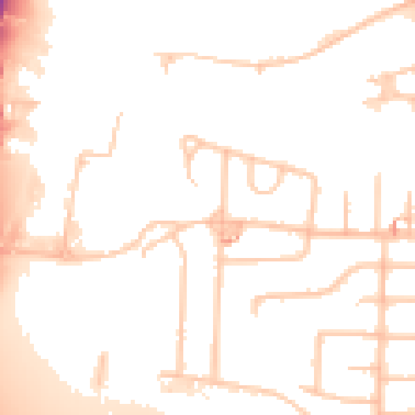 Daytime road noise heatmap for UB3 1QU