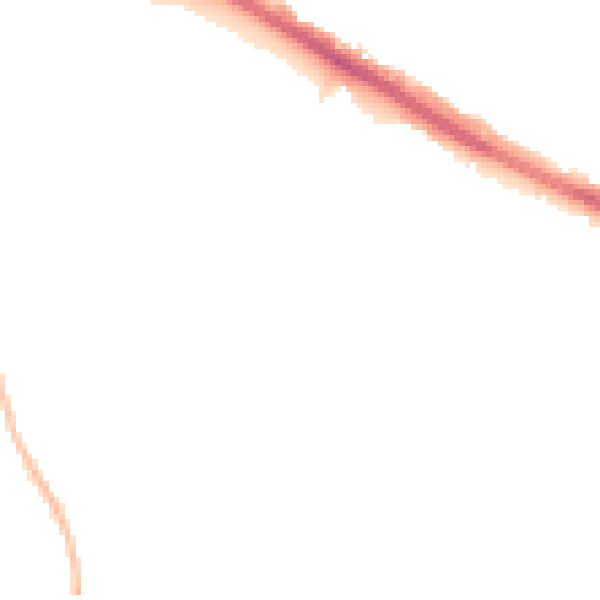 Night-time road noise heatmap for UB3 2JZ