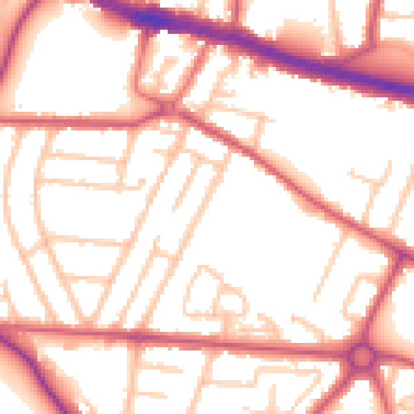 Daytime road noise heatmap for UB3 2PR