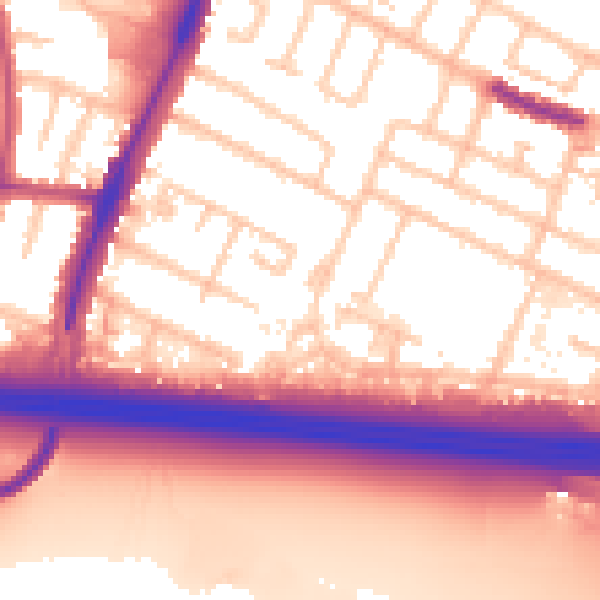 Daytime road noise heatmap for UB3 4LS