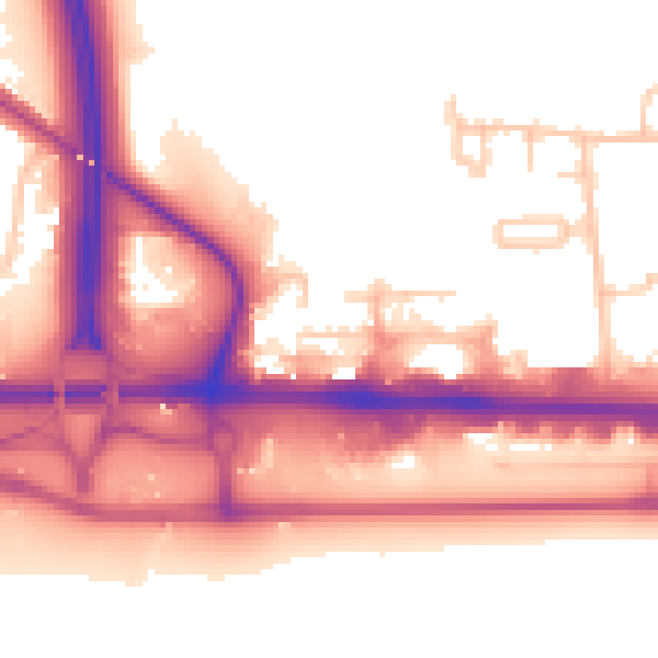 Daytime road noise heatmap for UB3 5BJ
