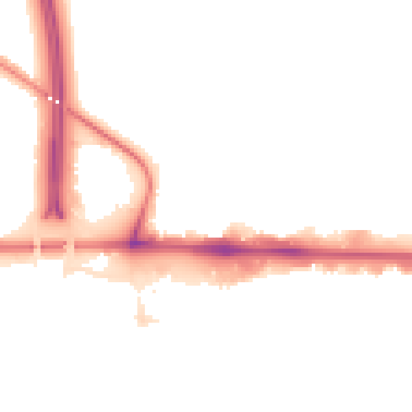 Night-time road noise heatmap for UB3 5BJ