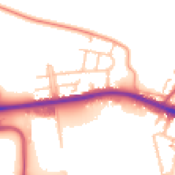 Daytime road noise heatmap for UB3 5HW
